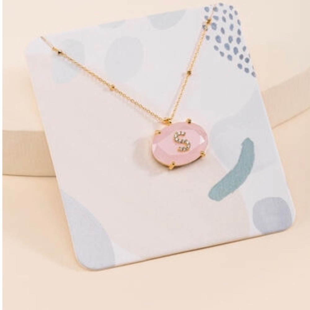 Francescas S Initial Faceted Stone Necklace